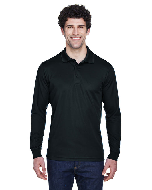 Custom Embroidered Logo CORE365 Men's Pinnacle Performance Long-Sleeve Piqué Polo